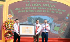 Hà Nam: Đón nhận Bằng xếp hạng di tích Quốc gia căn cứ địa Lạt Sơn