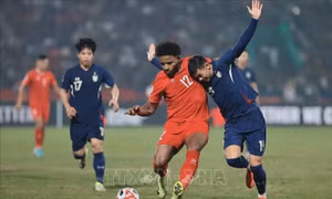 Hiệp 1 chung kết lượt đi ASEAN Cup 2024: Thế trận giằng co ở Việt Trì