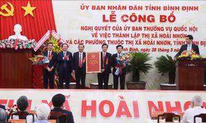Công bố thành lập thị xã Hoài Nhơn, tỉnh Bình Định