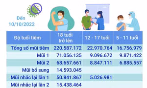 Hơn 260,314 triệu liều vaccine phòng COVID-19 đã được tiêm tại Việt Nam