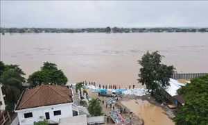 Ngập lụt tại Đông Bắc Thái Lan do mưa lớn và nước sông Mekong dâng cao
