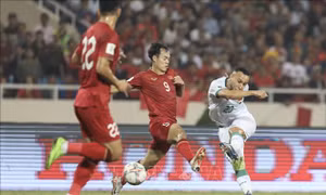 Hiệp 1: Việt Nam hòa Iraq 0-0 trên sân nhà Mỹ Đình