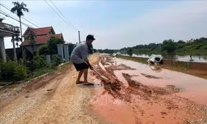 Dự án gia cố đê sông Càn chậm tiến độ, người dân thấp thỏm mùa mưa bão