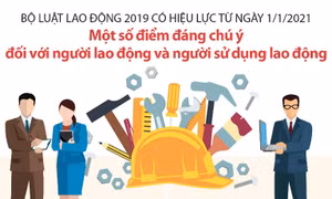 Bộ luật Lao động 2019 có hiệu lực từ ngày 1/1/2021