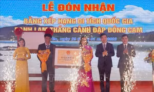 Danh lam thắng cảnh Đập Đồng Cam đón nhận Bằng xếp hạng di tích quốc gia