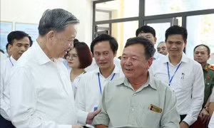 Tổng Bí thư Tô Lâm kiểm tra hoạt động của chính quyền địa phương hai cấp tại Hà Nội