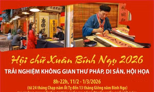 Hội chữ Xuân Bính Ngọ 2026: Trải nghiệm không gian thư pháp, di sản, hội họa