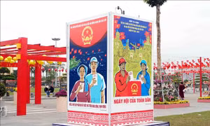 Tạo không khí hướng về ngày hội của toàn dân