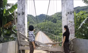 Cần sớm đầu tư cầu cứng thay thế cầu treo Yên Phú hư hỏng nặng