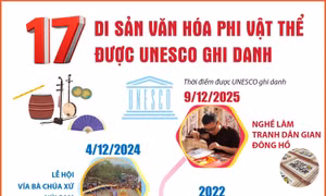 17 di sản văn hóa phi vật thể của Việt Nam được UNESCO ghi danh