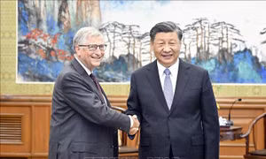 Chủ tịch Trung Quốc Tập Cận Bình gặp tỷ phú Mỹ Bill Gates