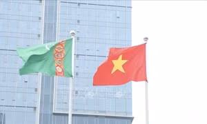 ASIAD 2023: Quốc kỳ Việt Nam tung bay tại Làng Á vận hội 