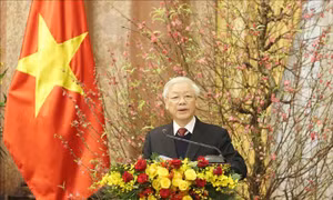 Phát biểu của Tổng Bí thư, Chủ tịch nước chúc Tết lãnh đạo, nguyên lãnh đạo Đảng, Nhà nước