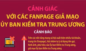 Cảnh giác với các fanpage giả mạo Ủy ban Kiểm tra Trung ương