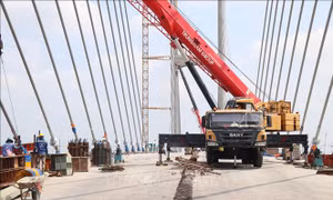 Thi công công trình cầu Rạch Miễu 2 xuyên Lễ 30/4 - 1/5