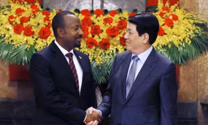 Chủ tịch nước Lương Cường tiếp Thủ tướng Ethiopia