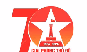Mẫu biểu trưng kỷ niệm 70 năm Ngày Giải phóng Thủ đô Hà Nội
