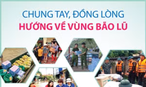 Chung tay, đồng lòng hướng về vùng bão lũ