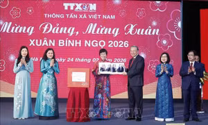 Tổng Bí thư Tô Lâm chúc Tết Thông tấn xã Việt Nam