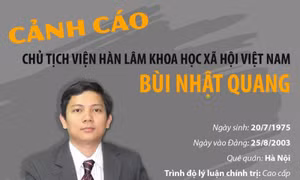 Cảnh cáo Chủ tịch Viện Hàn lâm Khoa học xã hội Việt Nam Bùi Nhật Quang