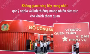 Gian trưng bày của Bộ Công an tại Triển lãm thành tựu đất nước
