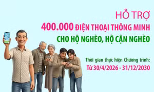 Hỗ trợ 400.000 điện thoại thông minh cho hộ nghèo, hộ cận nghèo