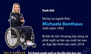 Michaela Benthaus - người ngồi xe lăn đầu tiên bay vào không gian