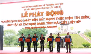 Ứng dụng mạnh khoa học công nghệ tìm kiếm, quy tập hài cốt liệt sỹ 