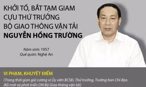 Khởi tố, bắt tạm giam cựu Thứ trưởng Bộ Giao thông Vận tải Nguyễn Hồng Trường