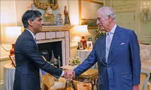 Anh: Vua Charles III tiếp kiến Thủ tướng Rishi Sunak lần đầu sau khi chẩn đoán mắc ung thư