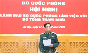 Đại tướng Phan Văn Giang làm việc với Bộ Tổng Tham mưu