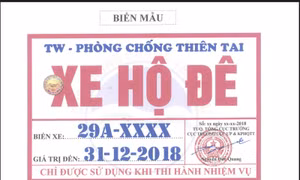 7 xe sang biển trắng mang phù hiệu 'Xe hộ đê' giả