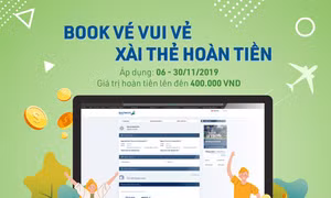 Book vé vui vẻ - xài thẻ hoàn tiền
