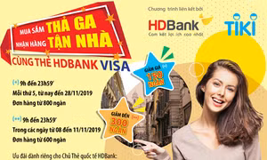 Chủ thẻ HDBank được ưu đãi lên đến 30% khi mua sắm cuối năm