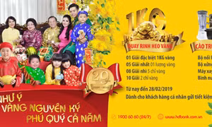 'Tân xuân như ý – Trúng vàng nguyên ký – Phú quý cả năm' cùng HDBank