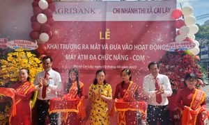 ATM đa chức năng đầu tiên hoạt động tại thị xã Cai Lậy tỉnh Tiền Giang 
