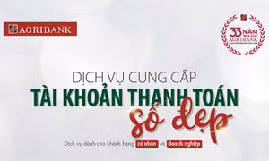 Agribank cung cấp dịch vụ tài khoản thanh toán số đẹp cho khách hàng cá nhân và doanh nghiệp