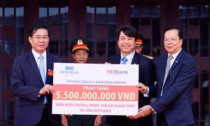 Sovico và HDBank trao tặng kinh phí 100 căn nhà tình nghĩa cho tỉnh Điện Biên