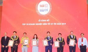 Đất Xanh xuất sắc đạt giải Top 10 công ty niêm yết uy tín năm 2019