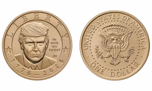 Mỹ phát hành đồng xu 1 USD mang hình Tổng thống Donald Trump