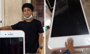 Mua iPhone giá rẻ trên mạng, thanh niên tá hỏa vì nhận được 'iPhone khổng lồ'