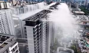 'Phun sương trên mái': Giải pháp hạ nhiệt đô thị gây sốt của Trung Quốc 