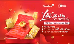 Nhận ngay 10 cây vàng SJC khi gửi tiền tại VietinBank 