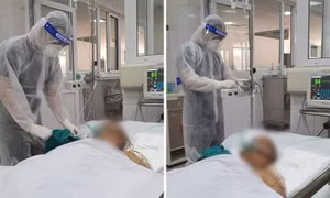 Nghẹn ngào dòng chữ ‘Em ơi cố lên’ gửi vợ của cụ ông mắc COVID-19