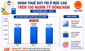 Tỷ lệ hồ sơ thuế thuộc diện hoàn trước, kiểm tra sau duy trì ở mức 72 - 76% 