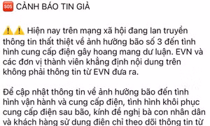 EVN 'bác' tin cắt điện 99% tại Hà Nội tối 7/9