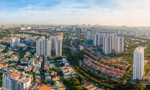 Thị trường BĐS Nhà Bè ngày càng phát triển với nhiều dự án có quy mô lớn dọc theo trục đại lộ xanh Nguyễn Hữu Thọ.