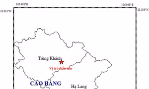 Tiếp tục xảy ra động đất tại tỉnh Cao Bằng