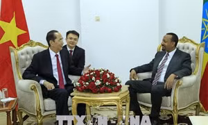 Chủ tịch nước Trần Đại Quang hội kiến Thủ tướng Ethiopia Abiy Ahmed