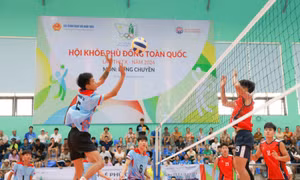 Hình ảnh ấn tượng môn bóng chuyền tại Hội khỏe Phù Đổng toàn quốc lần thứ X